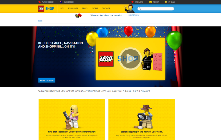 Lego in website design