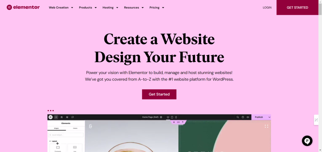 elementor is one of the best web design websites